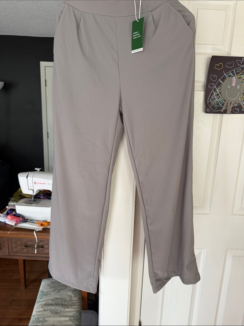 HALARA Neutral Taupe Knit Pant